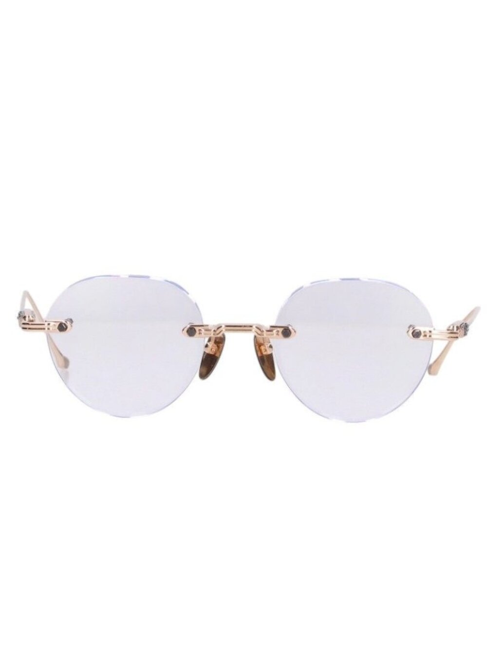 Chrome Hearts I Side Floral Motif Rimless Sunglasses Eyewear